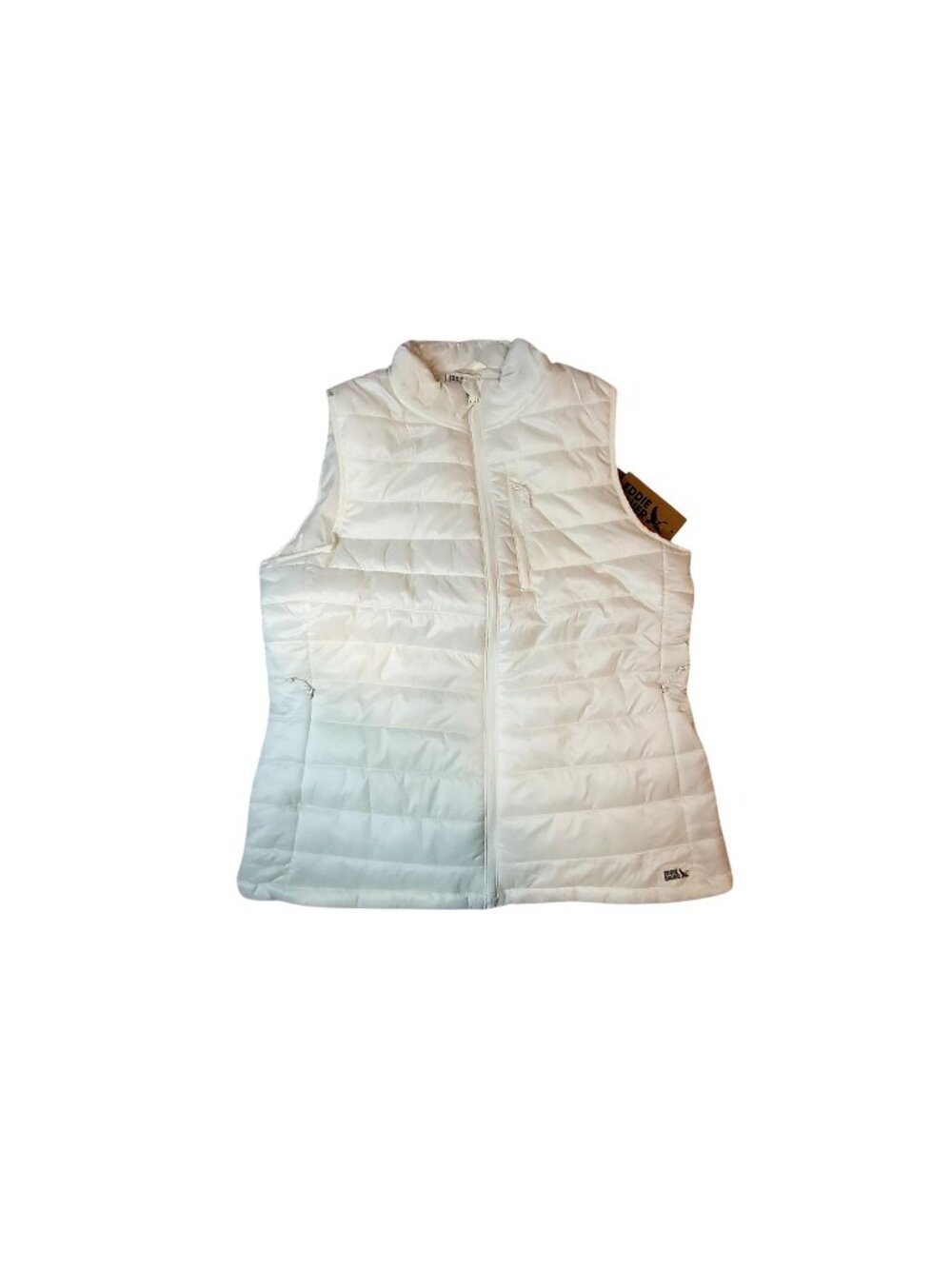 Eddie Bauer Womens XL Alpine Vest In Coconut Milk Color Stormrepel Nylon Quilted